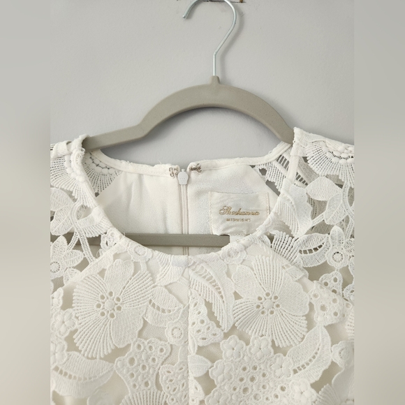 Shoshanna Lace Sheath Dress White Sz 8 - Picture 8 of 17